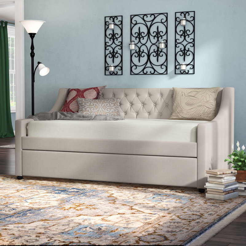 Charlton Home® Jabari Upholstered Daybed with Trundle & Reviews Wayfair
